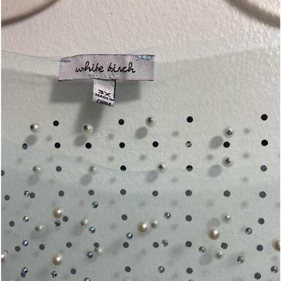 Boutique Long Sleeve Top With Pearl And Rhinestone Detail - Picture 3 of 6